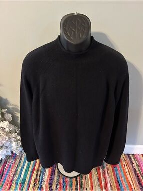 NEW J. Crew Alpaca Sweater Merino Wool Blend Mock Neck Black Large